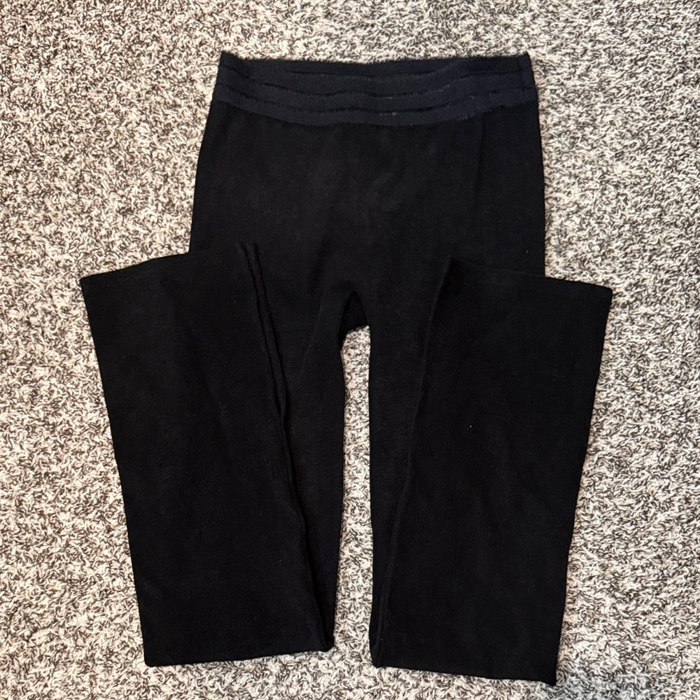 ALO Yoga Seamless Luxe Terry High-Waist Cudd Black Leggings